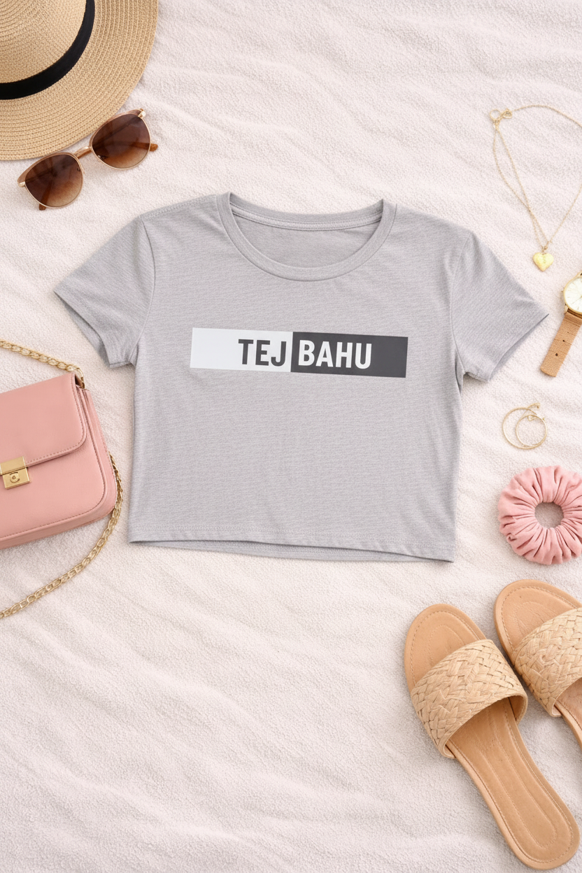 Tej Bahu Women's Crop Graphic Tee