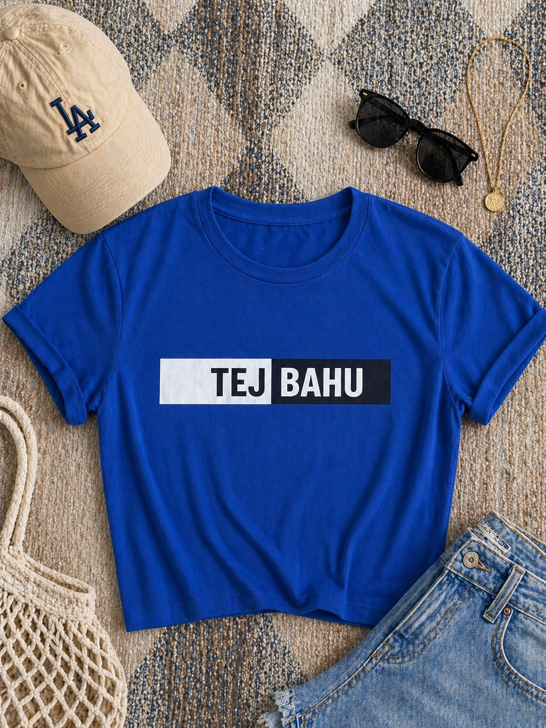 Tej Bahu Women's Crop Graphic Tee