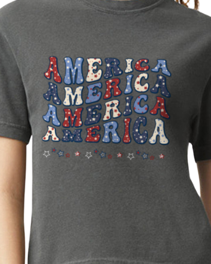 America - Land of Free. Heavyweight women's Boxy Tee