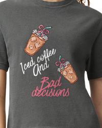 Iced Coffee and Bad Decisions - Heavyweight women's Boxy Tee