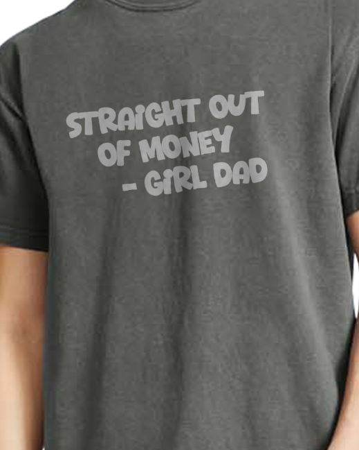 Girl Dad Means a walking ATM - Unisex heavyweight T-shirt 100% Cotton