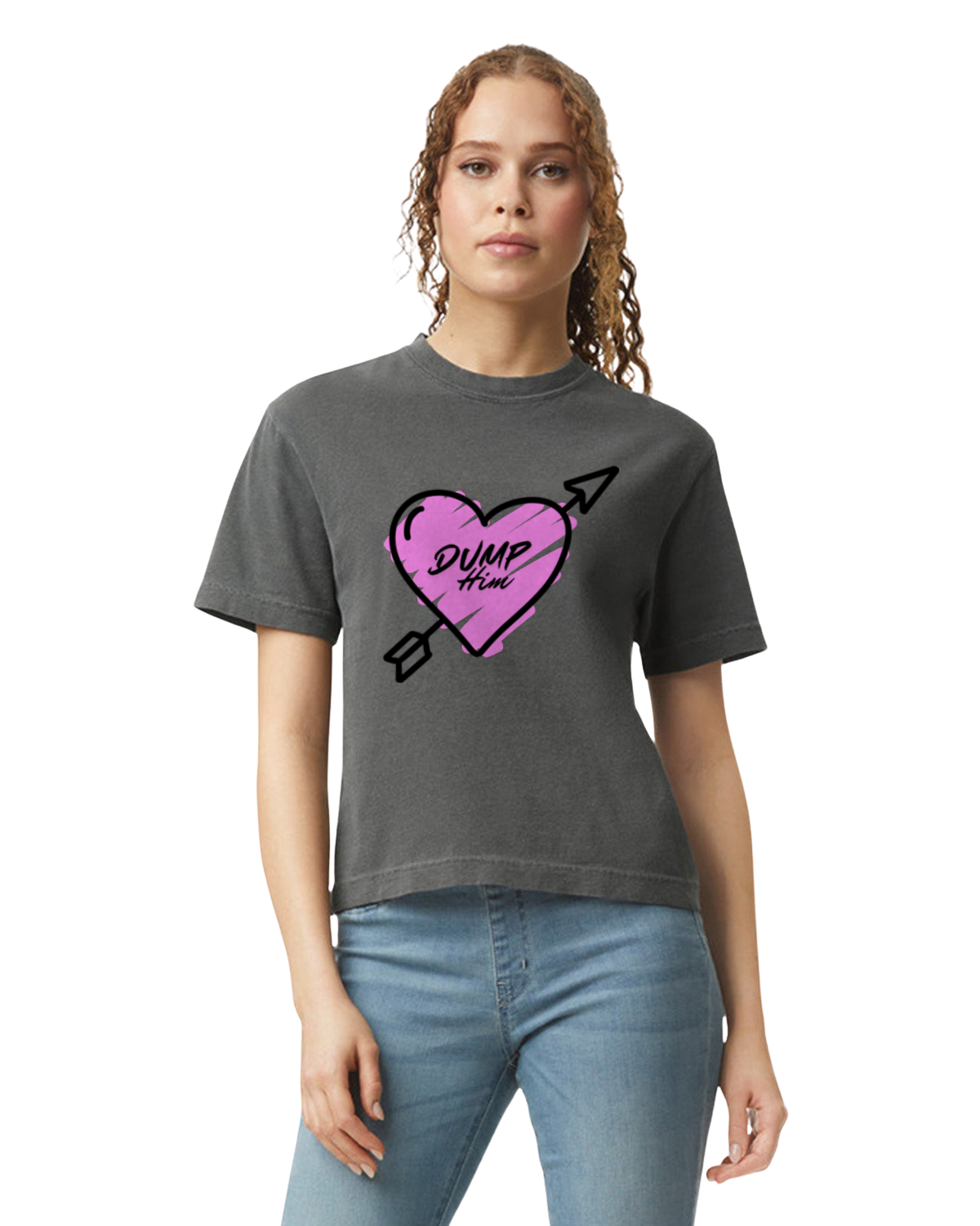 Dump Him - Heavyweight Boxy Tee