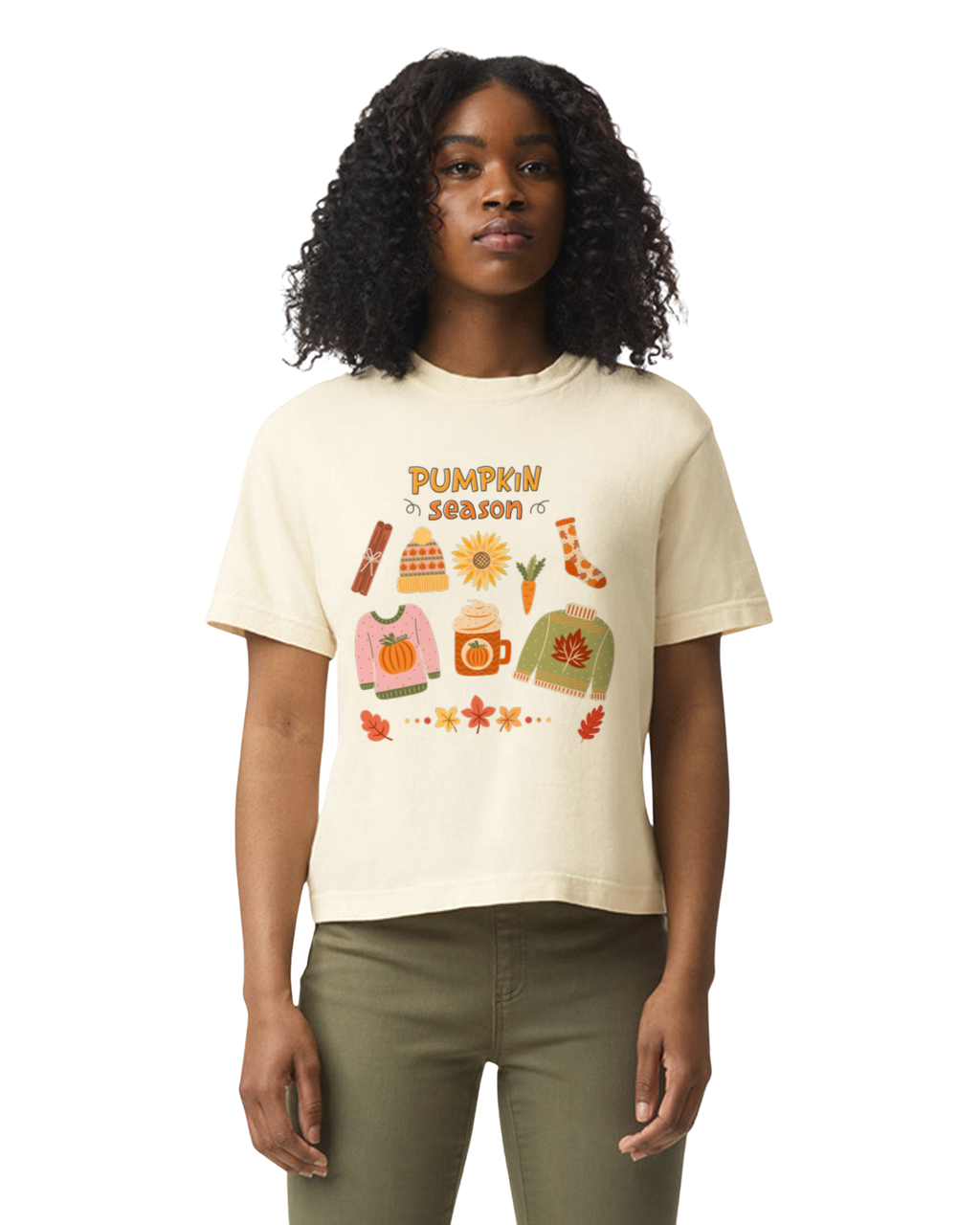 Pumpkin Season - Heavyweight women's Boxy Tee