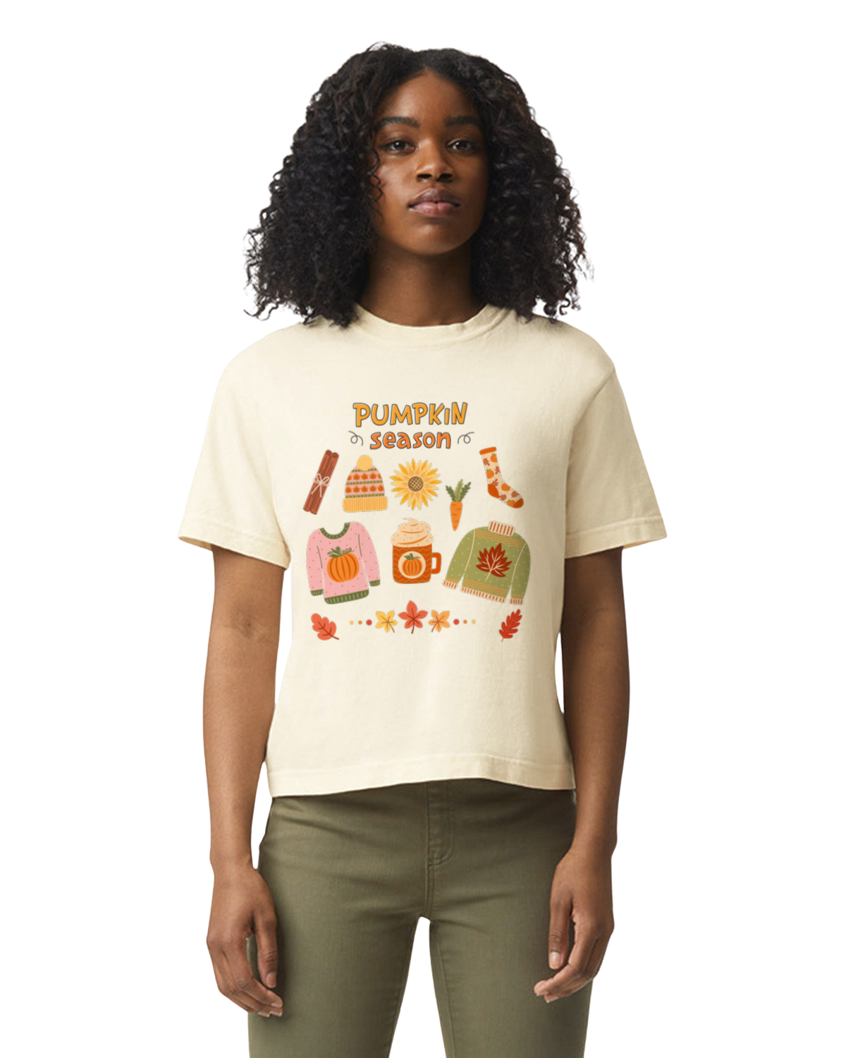 Pumpkin Season - Heavyweight women's Boxy Tee