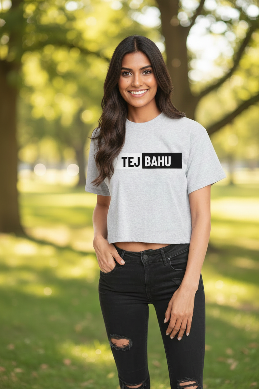 Tej Bahu Women's Crop Graphic Tee