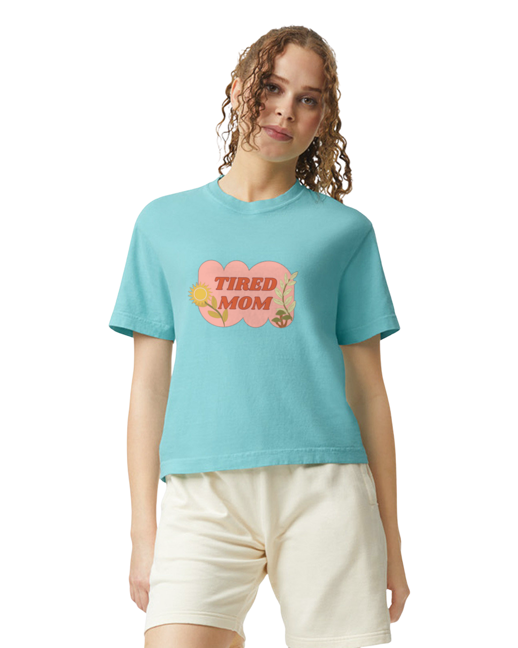 Tired Mom graphic Tee - Heavyweight boxy tee