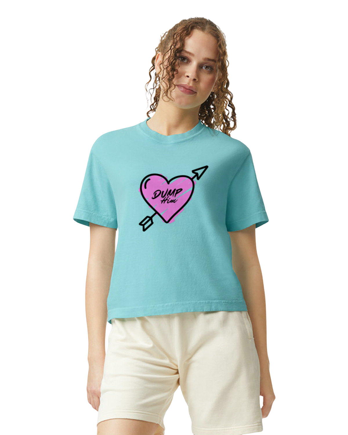 Dump Him - Heavyweight Boxy Tee