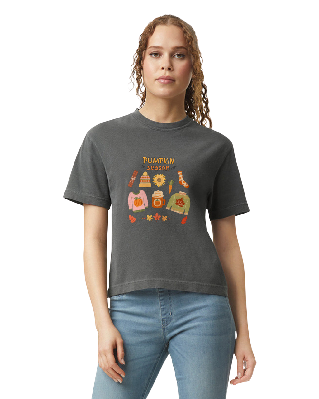 Pumpkin Season - Heavyweight women's Boxy Tee